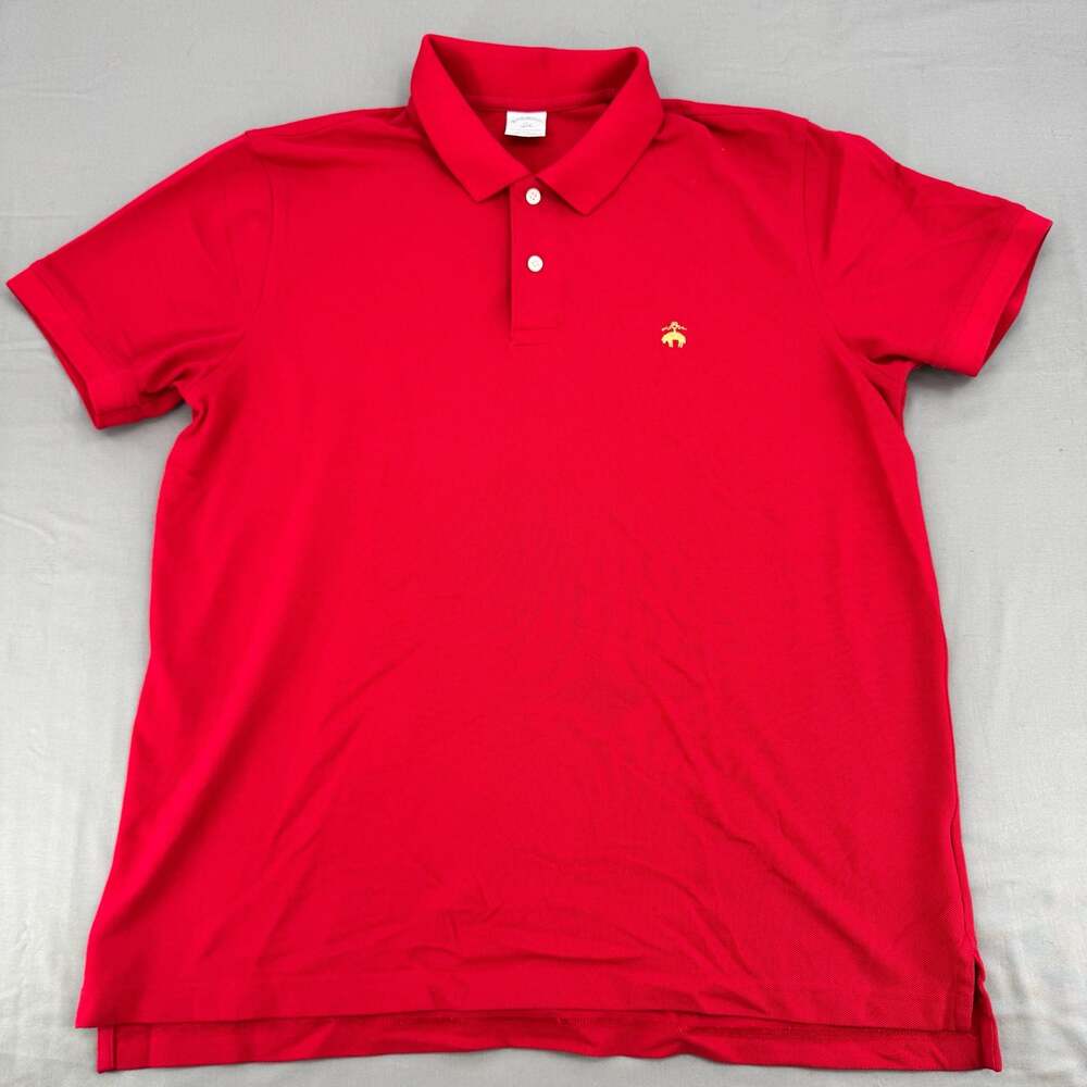 Brooks Brothers 1818 Performance Polo Red Slim Fit XL